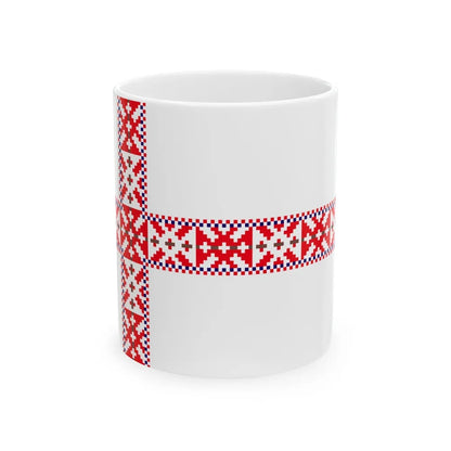 Flag of Setos Estonia - White Coffee Mug-11oz-Go Mug Yourself