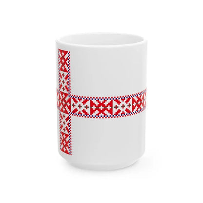 Flag of Setos Estonia - White Coffee Mug 15oz - Go Mug Yourself