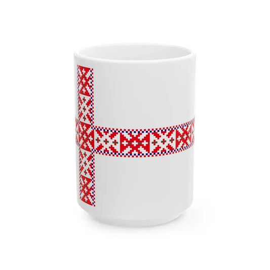 Flag of Setos Estonia - White Coffee Mug 15oz - Go Mug Yourself