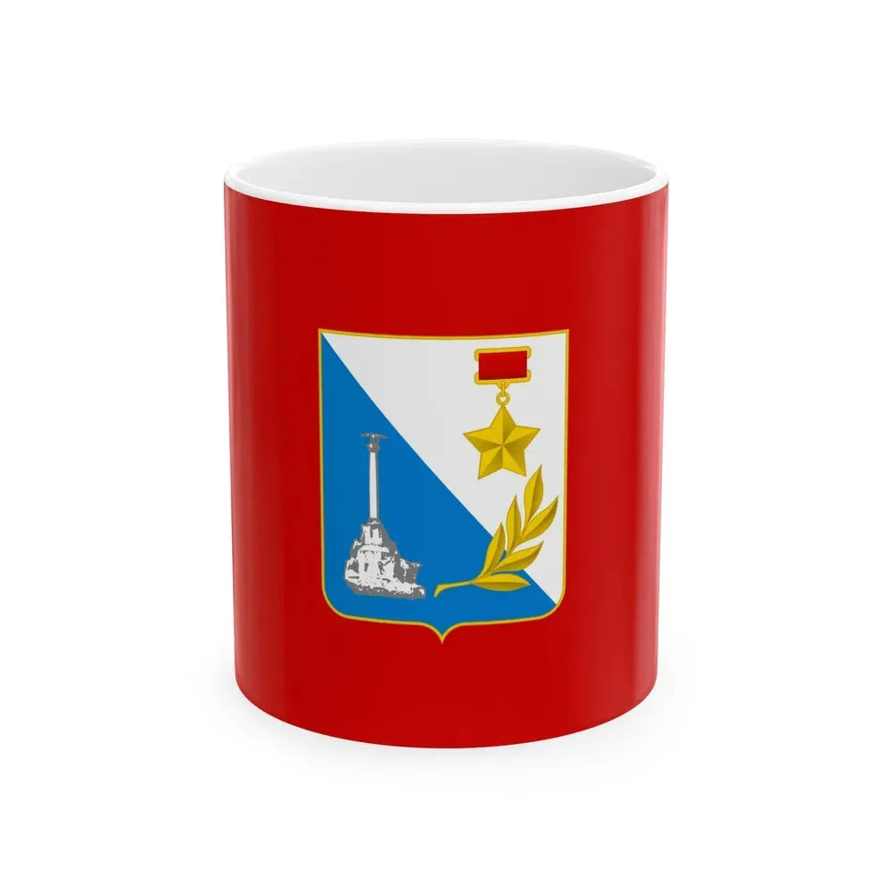 Flag of Sevastopol Ukraine - White Coffee Mug 11oz - Go Mug Yourself