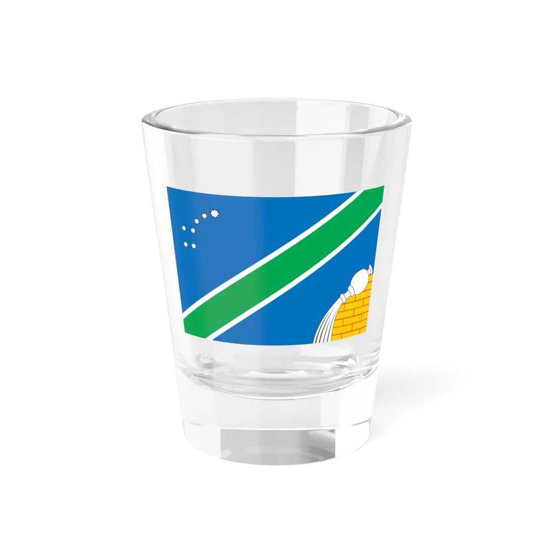 Flag of Severny District Moscow 2004 (Russia) Shot Glass 1.5oz 1.5oz - Go Mug Yourself