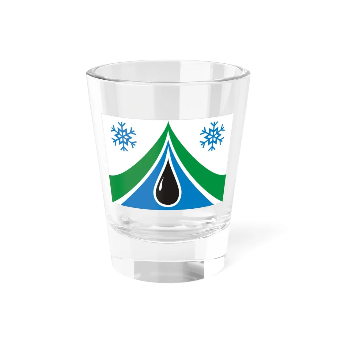 Flag of Severny rayon Novosibirsk oblast (Russia) Shot Glass 1.5oz 1.5oz - Go Mug Yourself