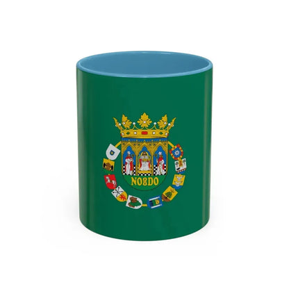 Flag of Sevilla Spain - Accent Coffee Mug 11oz Light Blue - Go Mug Yourself