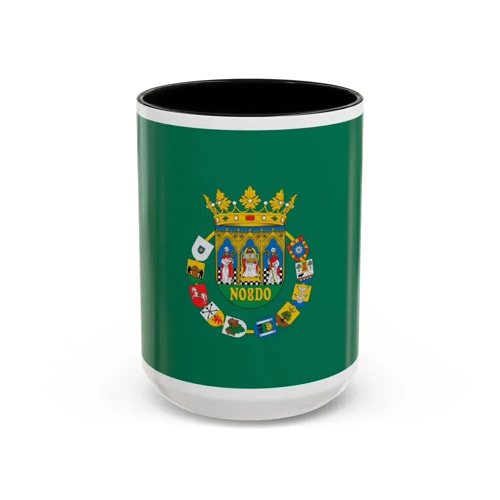 Flag of Sevilla Spain - Accent Coffee Mug 15oz Black - Go Mug Yourself