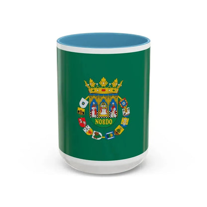 Flag of Sevilla Spain - Accent Coffee Mug 15oz Light Blue - Go Mug Yourself