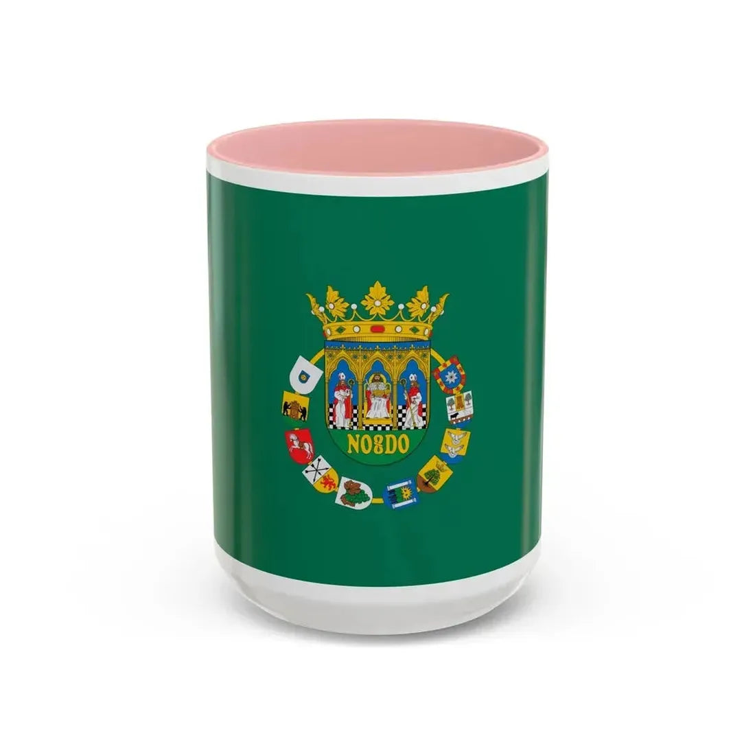 Flag of Sevilla Spain - Accent Coffee Mug 15oz Pink - Go Mug Yourself