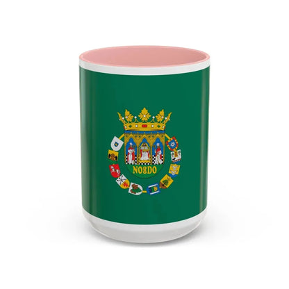 Flag of Sevilla Spain - Accent Coffee Mug 15oz Pink - Go Mug Yourself