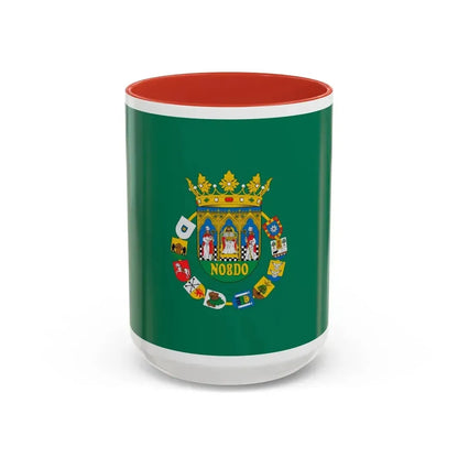 Flag of Sevilla Spain - Accent Coffee Mug 15oz Red - Go Mug Yourself