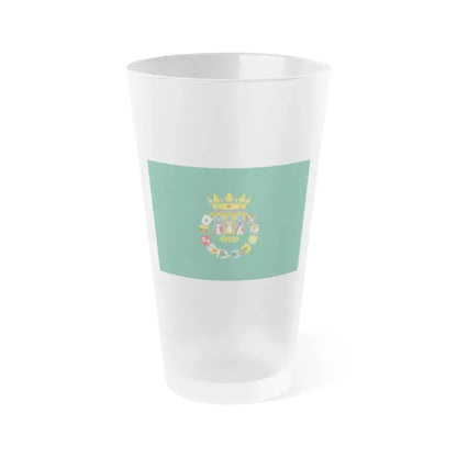 Flag of Sevilla Spain - Frosted Pint Glass 16oz 16oz Frosted - Go Mug Yourself