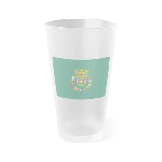 Flag of Sevilla Spain - Frosted Pint Glass 16oz 16oz Frosted - Go Mug Yourself