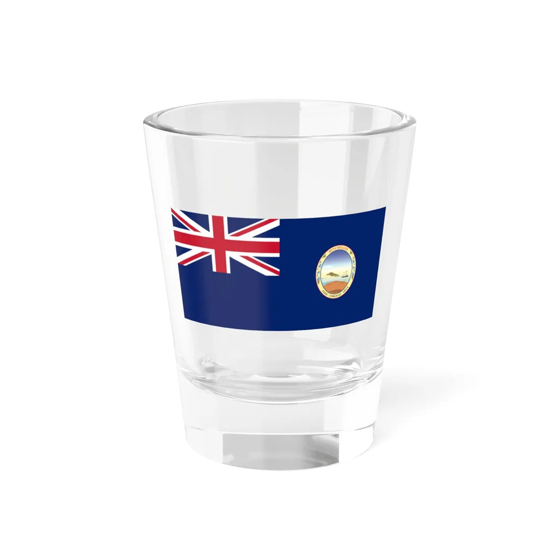Flag of Seychelles 1961-1976 (Seychelles) Shot Glass 1.5oz 1.5oz - Go Mug Yourself