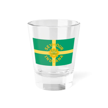 Flag of Seymour Indiana (India) Shot Glass 1.5oz 1.5oz - Go Mug Yourself