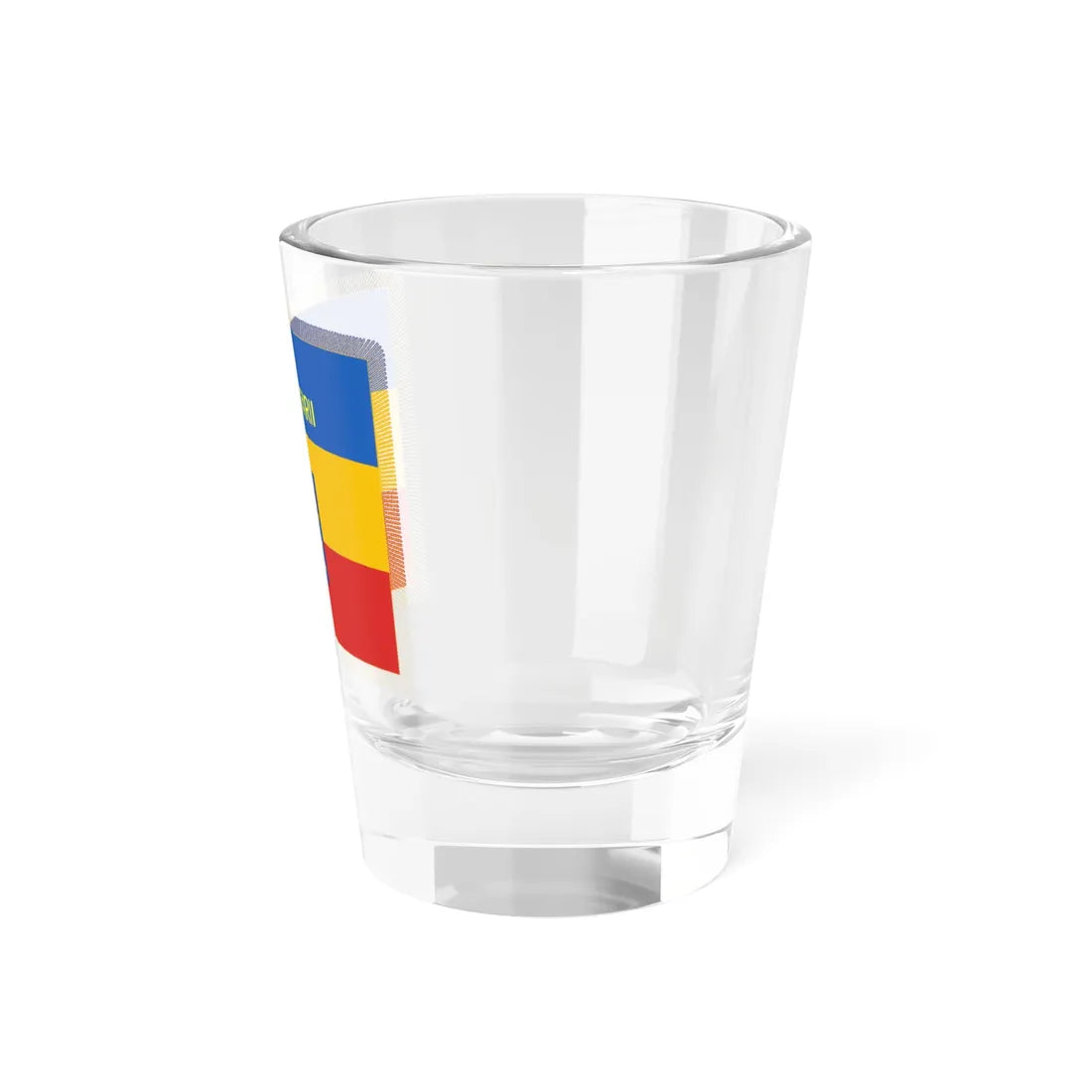 Flag of Sfatul Tarii obverse (Moldova) (Coat of Arms) Shot Glass 1.5oz - Go Mug Yourself