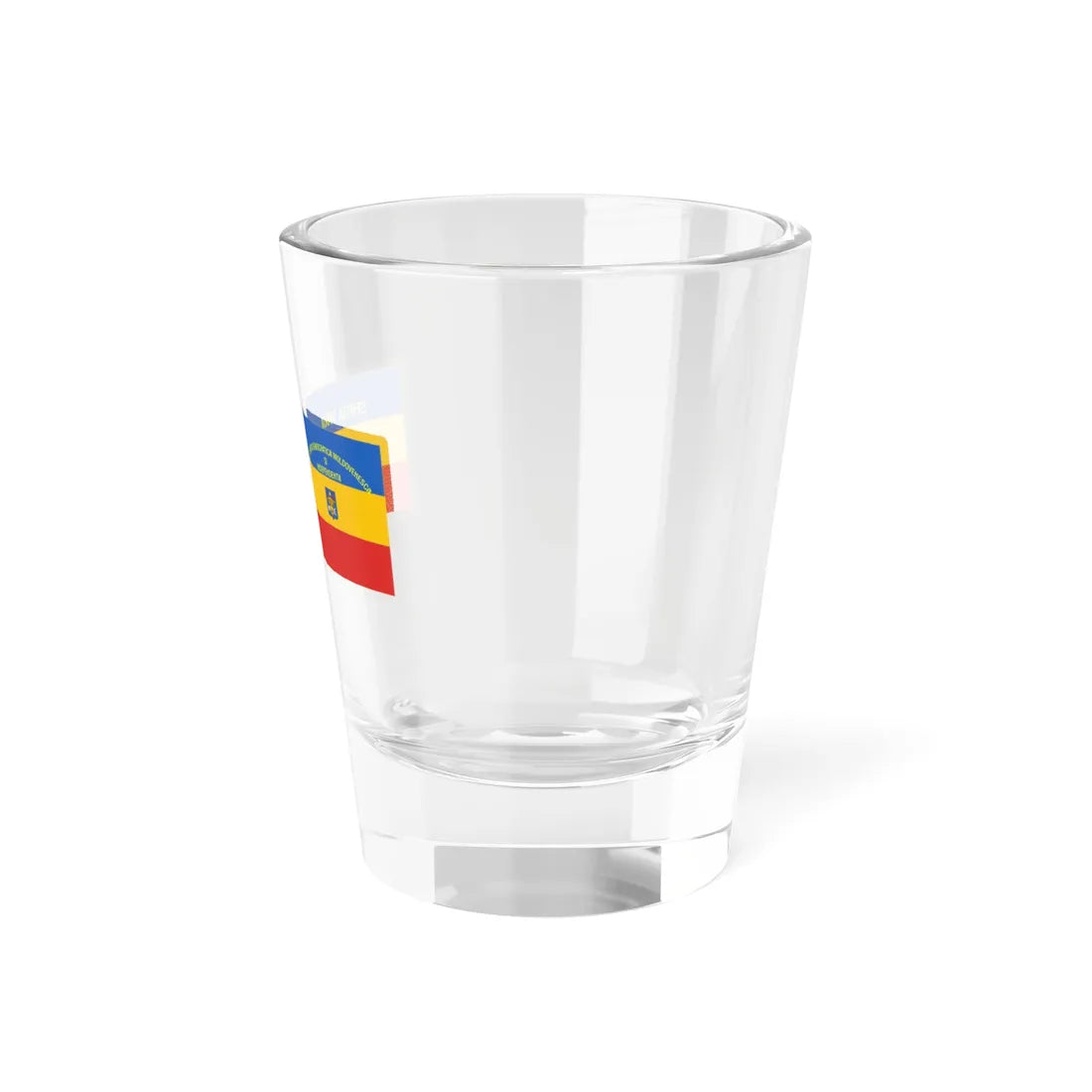 Flag of Sfatul Tarii - two sides (Moldova) Shot Glass 1.5oz - Go Mug Yourself