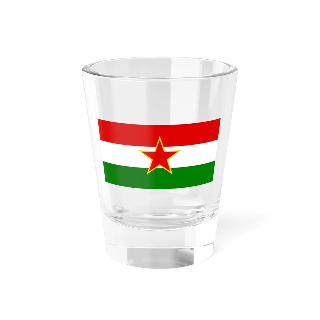Flag of SFR Yugoslav Hungarian Minority (Yugoslavia) Shot Glass 1.5oz 1.5oz - Go Mug Yourself
