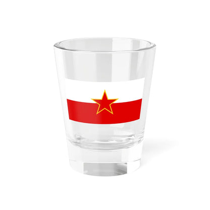 Flag of SFR Yugoslav Polish Minority (Yugoslavia) Shot Glass 1.5oz 1.5oz - Go Mug Yourself