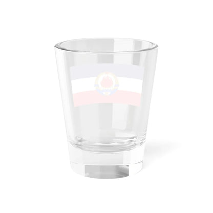 Flag of SFR Yugoslavia with coat of arms (Yugoslavia) Shot Glass 1.5oz - Go Mug Yourself