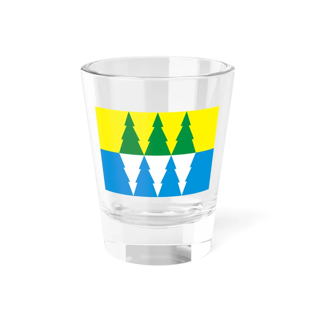 Flag of Shaburskoe Buryatia (Russia) Shot Glass 1.5oz 1.5oz - Go Mug Yourself