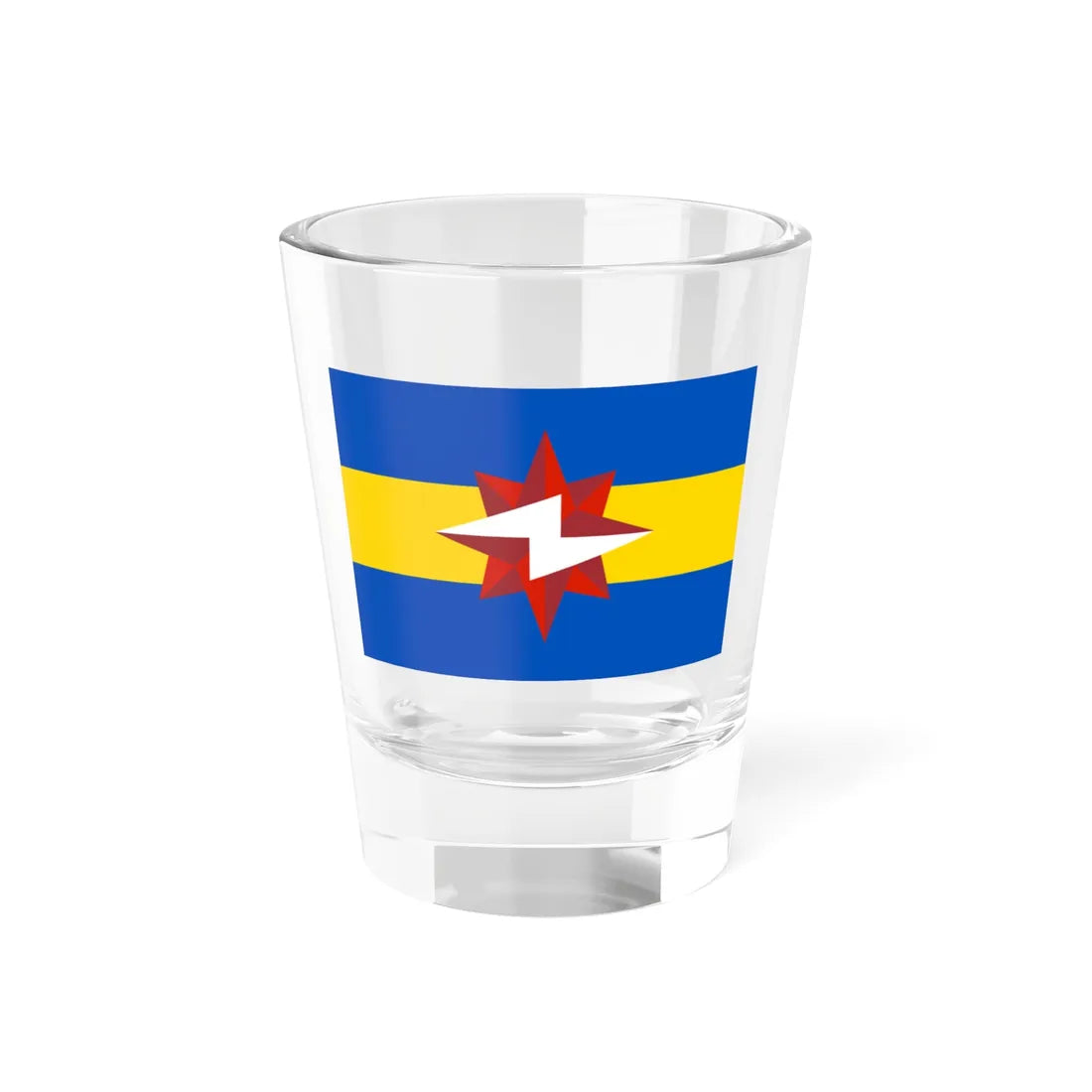 Flag of Sharypovo 2004 (Russia) Shot Glass 1.5oz 1.5oz - Go Mug Yourself