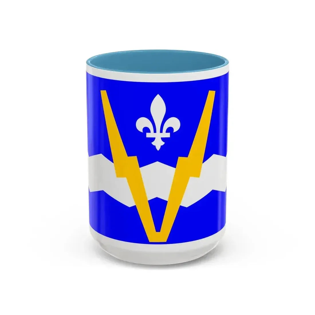 Flag of Shawinigan 1951 to 2009 Canada - Accent Coffee Mug 15oz Light Blue - Go Mug Yourself