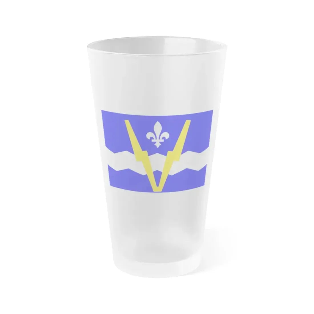 Flag of Shawinigan 1951 to 2009 Canada - Frosted Pint Glass 16oz 16oz Frosted - Go Mug Yourself