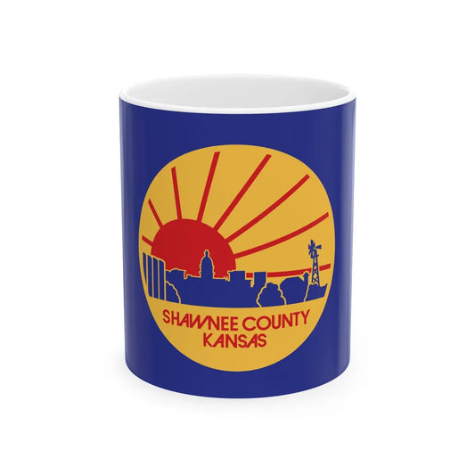 Flag of Shawnee County Kansas (United States) White Coffee Mug 11oz - Go Mug Yourself