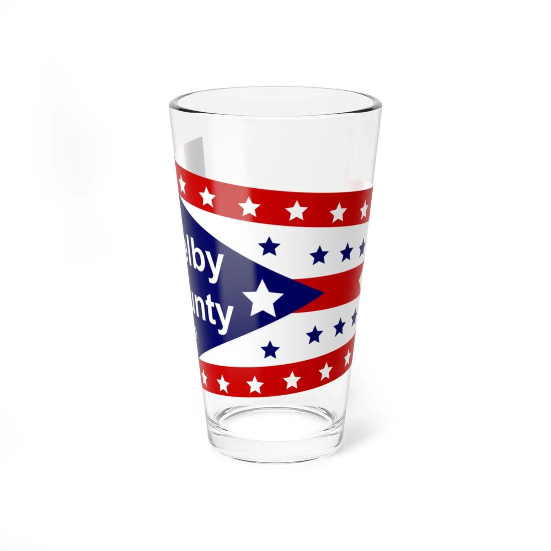 Flag of Shelby County Ohio (United States) Pint Glass 16oz 16oz - Go Mug Yourself