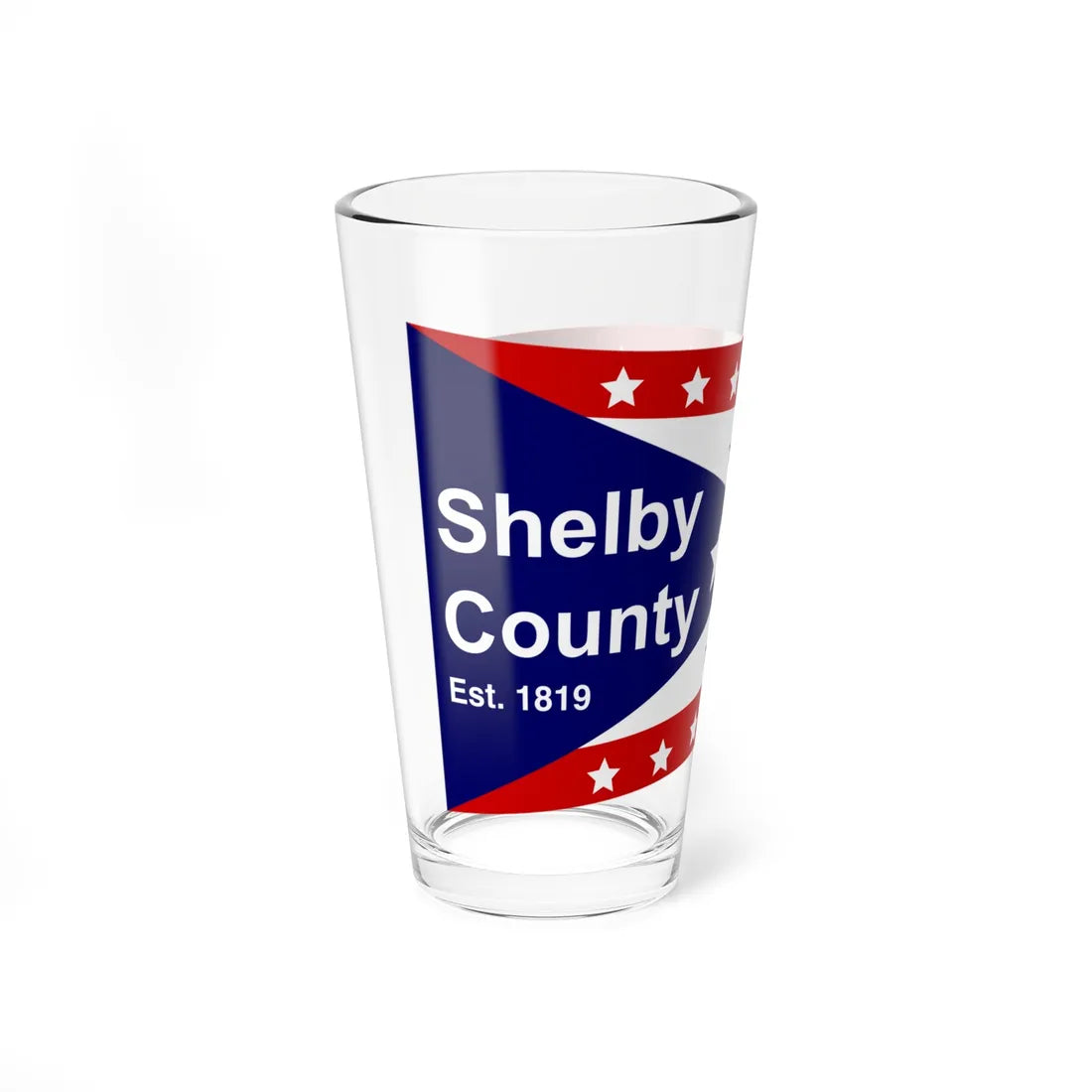 Flag of Shelby County Ohio (United States) Pint Glass 16oz - Go Mug Yourself