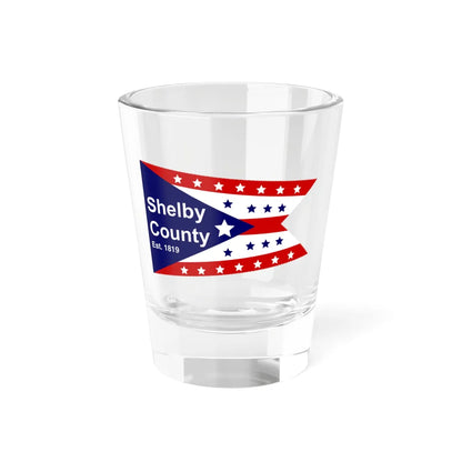 Flag of Shelby County Ohio (United States) Shot Glass 1.5oz 1.5oz - Go Mug Yourself