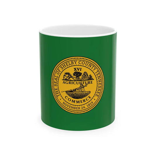 Flag of Shelby County Tennessee (United States) White Coffee Mug 11oz - Go Mug Yourself
