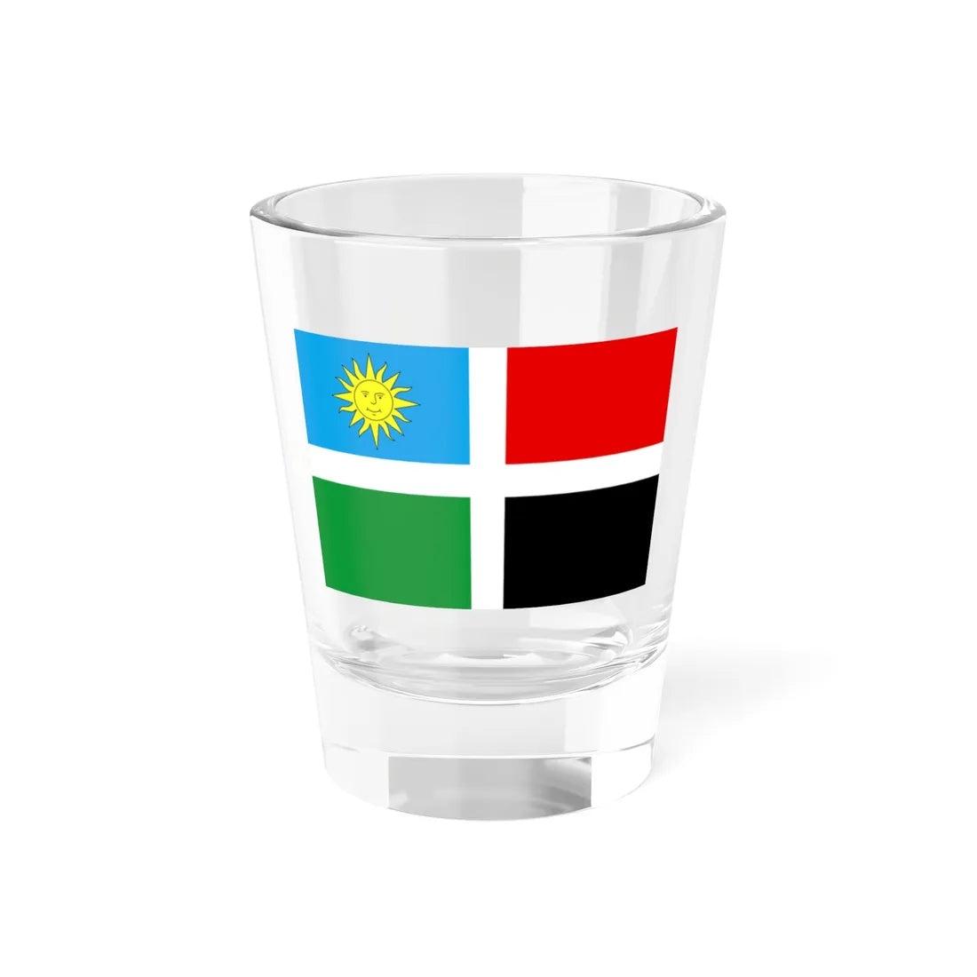 Flag of Shepetivka raion (Ukraine) Shot Glass 1.5oz 1.5oz - Go Mug Yourself