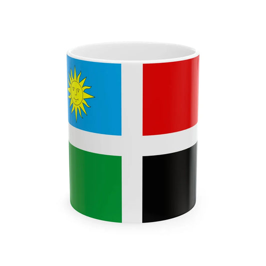 Flag of Shepetivka raion (Ukraine) White Coffee Mug 11oz - Go Mug Yourself