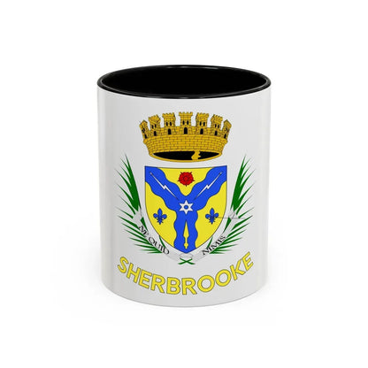 Flag of Sherbrooke Canada - Accent Coffee Mug 11oz Black - Go Mug Yourself