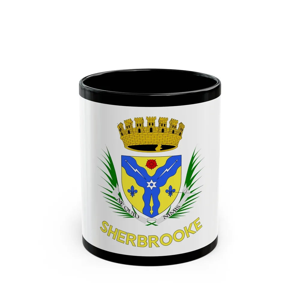 Flag of Sherbrooke Canada - Black Coffee Mug-11oz-Go Mug Yourself