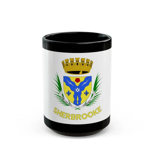 Flag of Sherbrooke Canada - Black Coffee Mug 15oz - Go Mug Yourself