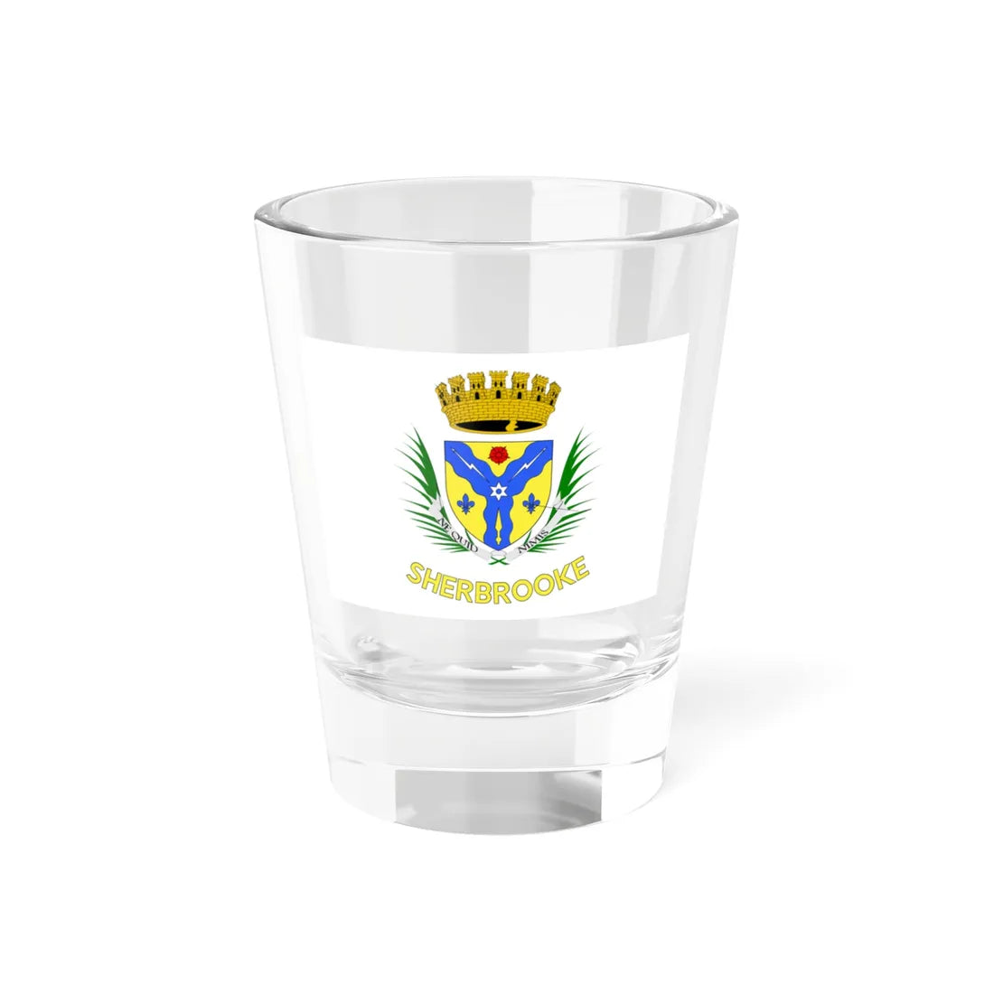 Flag of Sherbrooke (Canada) Shot Glass 1.5oz 1.5oz - Go Mug Yourself