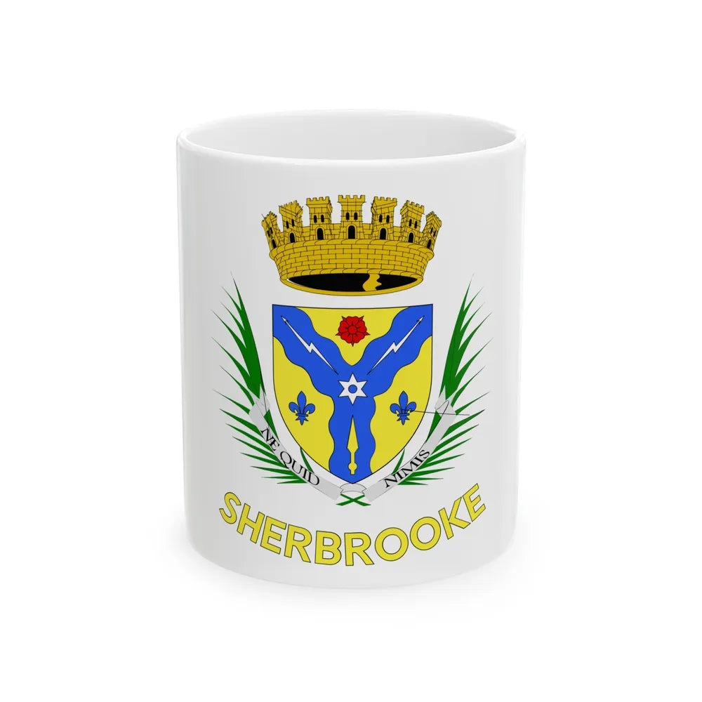 Flag of Sherbrooke Canada - White Coffee Mug-11oz-Go Mug Yourself