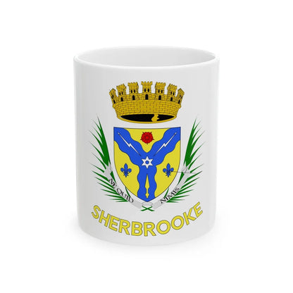 Flag of Sherbrooke Canada - White Coffee Mug-11oz-Go Mug Yourself