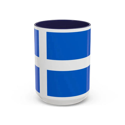 Flag of Shetland UK - Accent Coffee Mug 15oz Navy - Go Mug Yourself