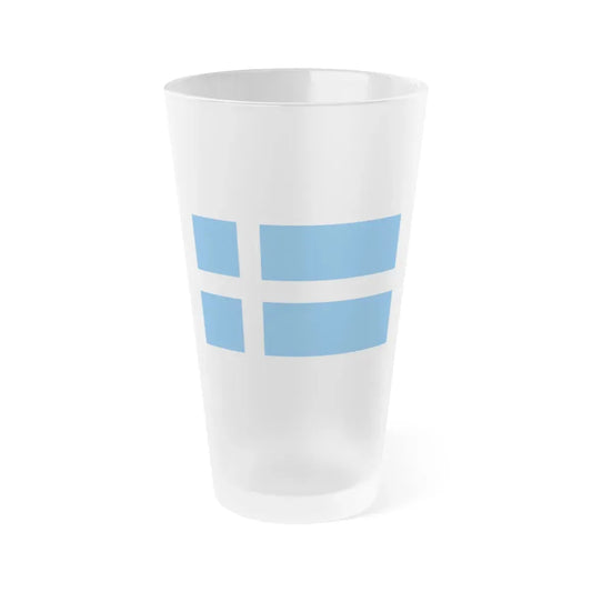 Flag of Shetland UK - Frosted Pint Glass 16oz 16oz Frosted - Go Mug Yourself