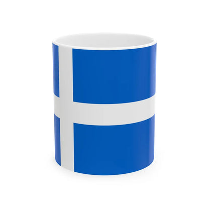 Flag of Shetland UK - White Coffee Mug-11oz-Go Mug Yourself