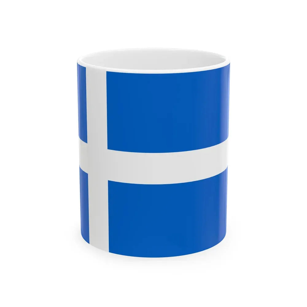 Flag of Shetland UK - White Coffee Mug 11oz - Go Mug Yourself