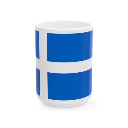 Flag of Shetland UK - White Coffee Mug-15oz-Go Mug Yourself