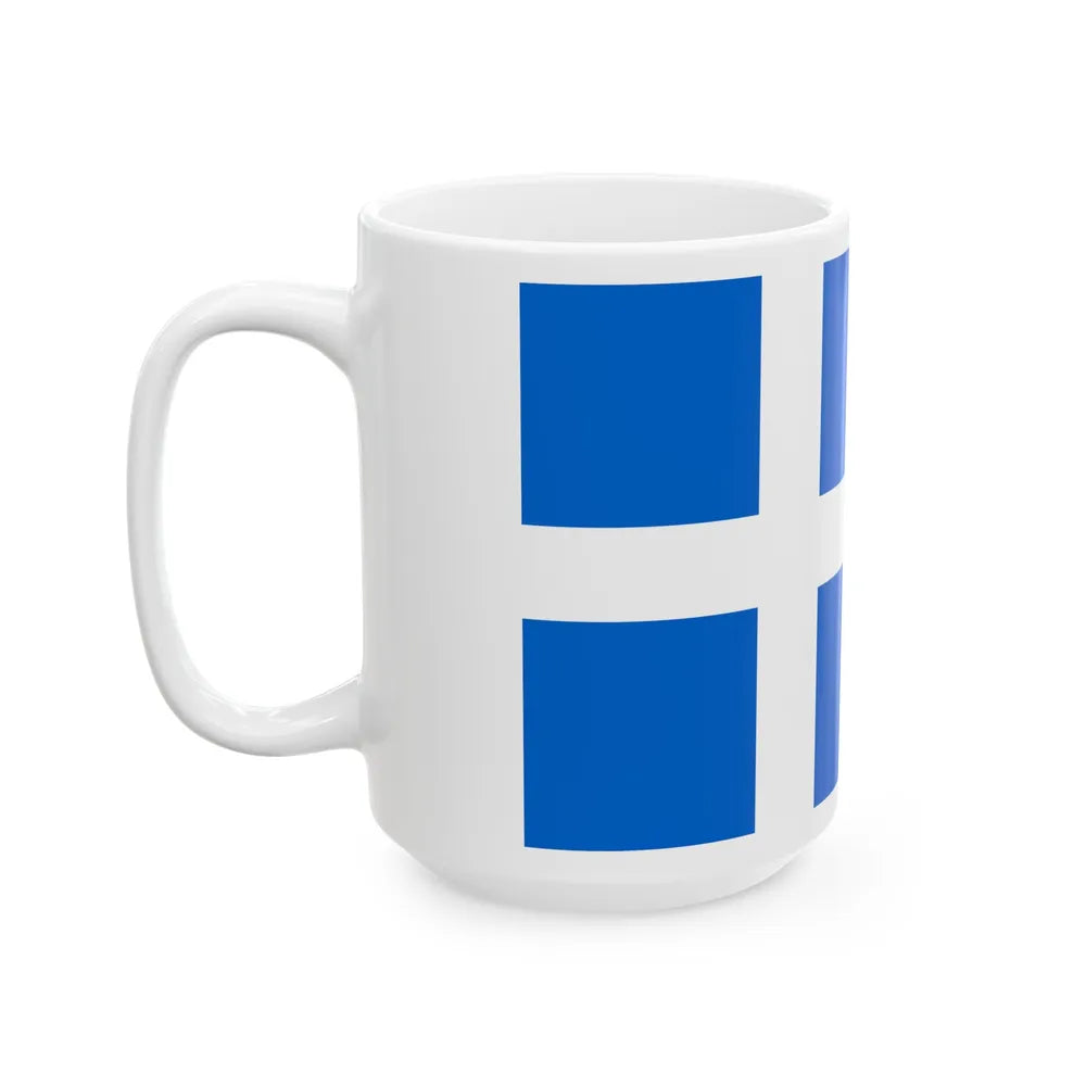 Flag of Shetland UK - White Coffee Mug-Go Mug Yourself