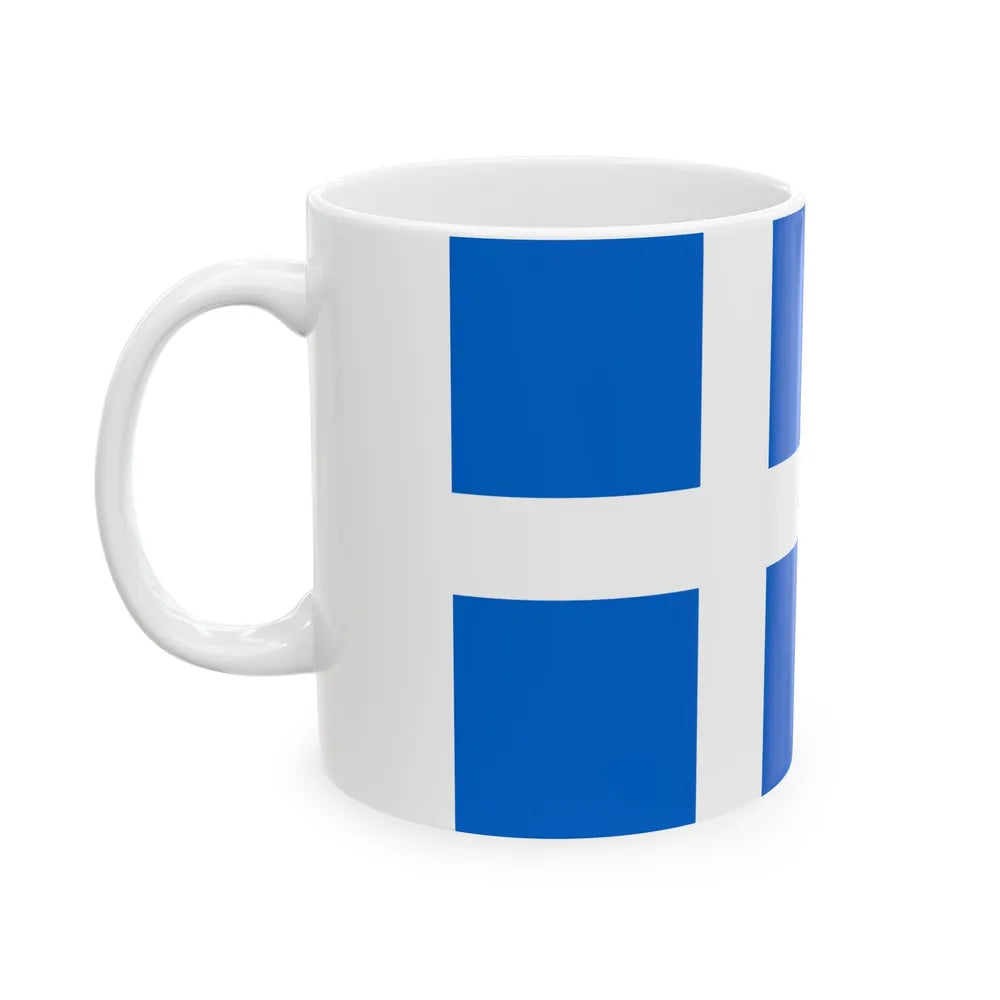 Flag of Shetland UK - White Coffee Mug-Go Mug Yourself