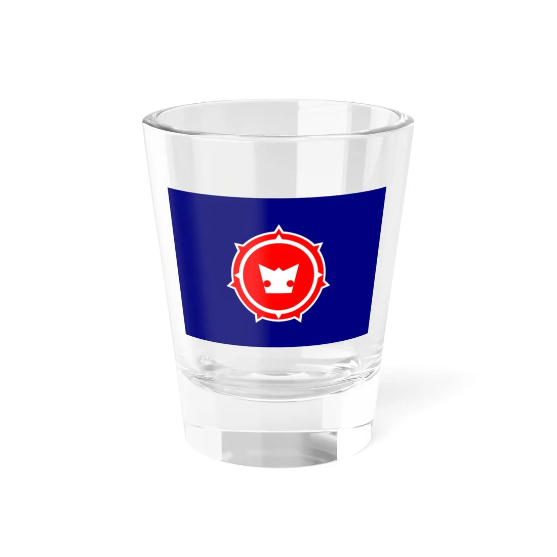 Flag of Shibetsu Hokkaido 1954-2005 (Japan) Shot Glass 1.5oz 1.5oz - Go Mug Yourself