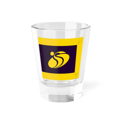 Flag of Shibetsu Hokkaido fringed (Japan) Shot Glass 1.5oz 1.5oz - Go Mug Yourself
