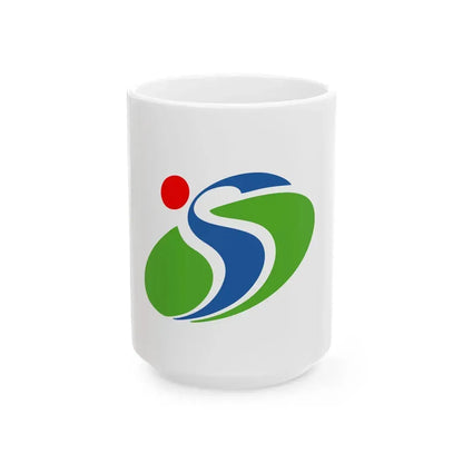 Flag of Shibetsu Hokkaido (Japan) White Coffee Mug 15oz - Go Mug Yourself