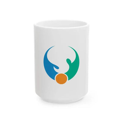 Flag of Shibushi Kagoshima (Japan) White Coffee Mug 15oz - Go Mug Yourself