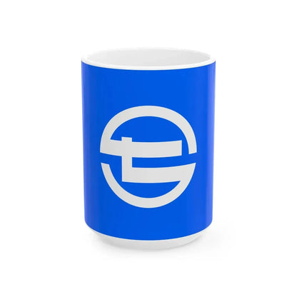 Flag of Shichigahama Miyagi (Japan) White Coffee Mug 15oz - Go Mug Yourself